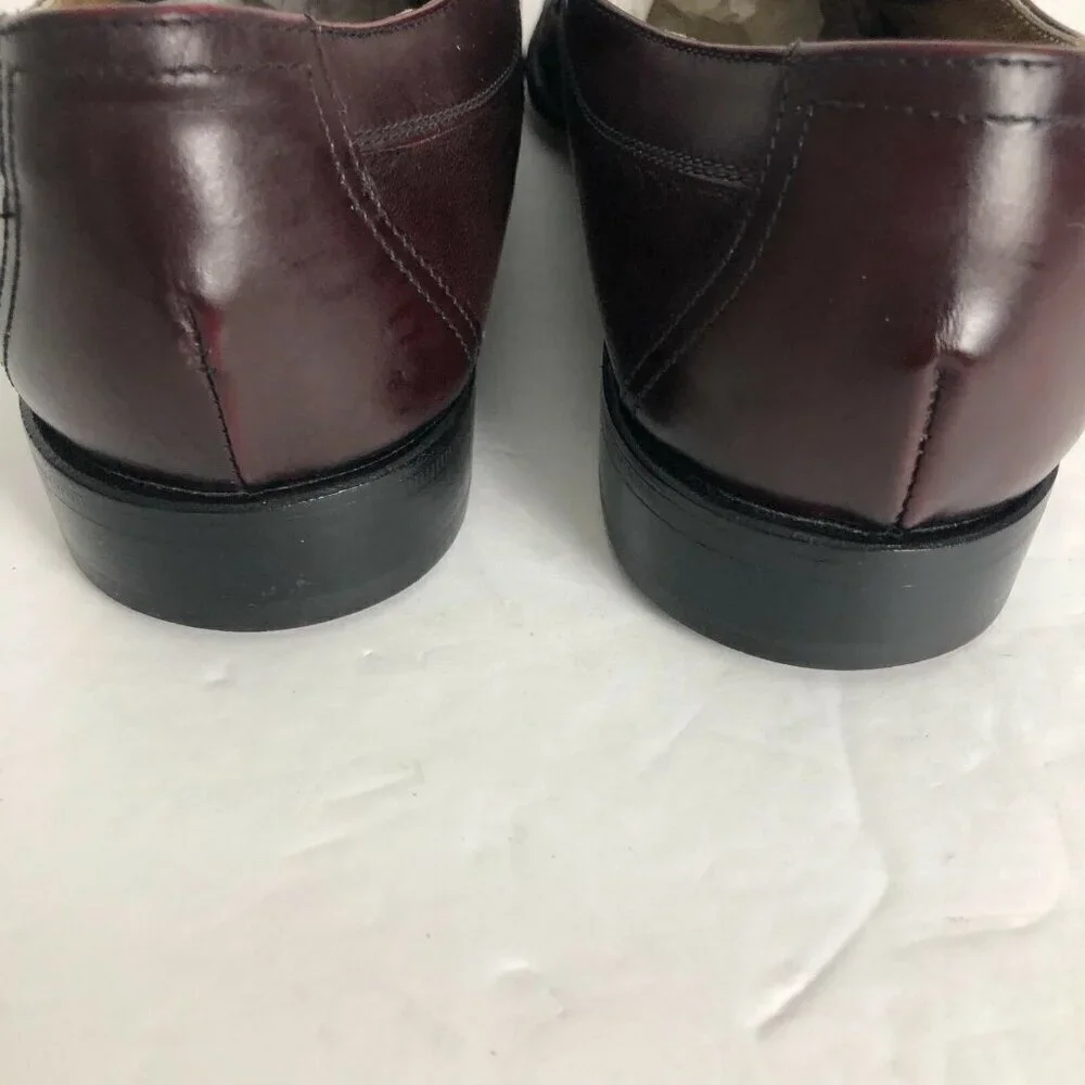 Stamati Mastroianni Leather Oxfords Men's size 10 Oxblood Cap Toe Made in Italy